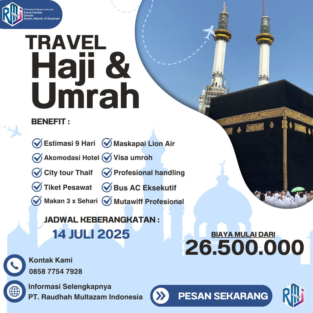 PROGRAM UMROH 9D 14/07/2025 - BY Lion Air Lines