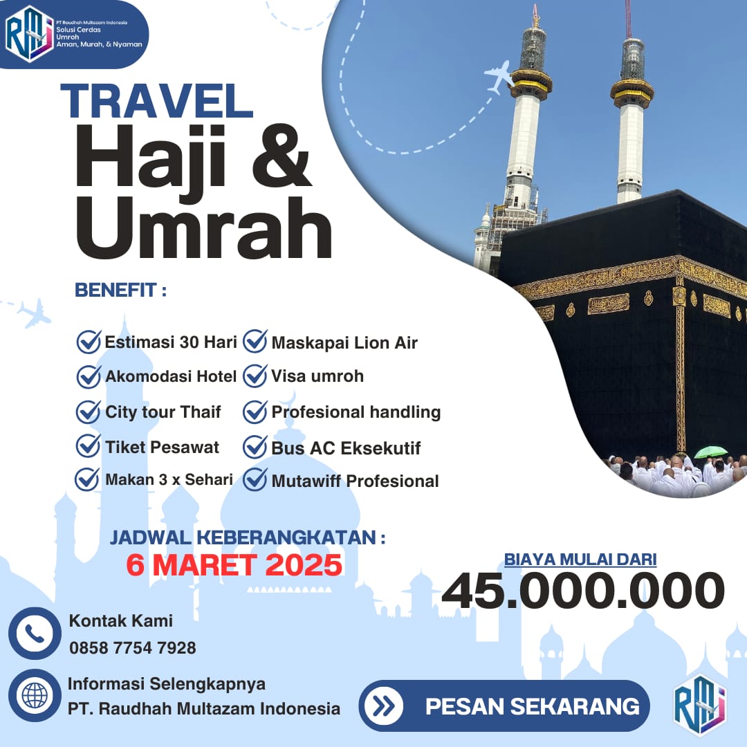 Umroh 30 Hari 6 Maret 2024