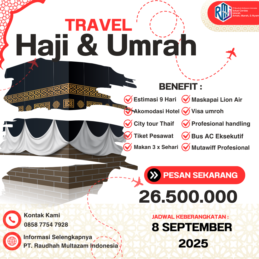 PROGRAM UMROH 9D 08/09/2025 - BY Lion Air Lines
